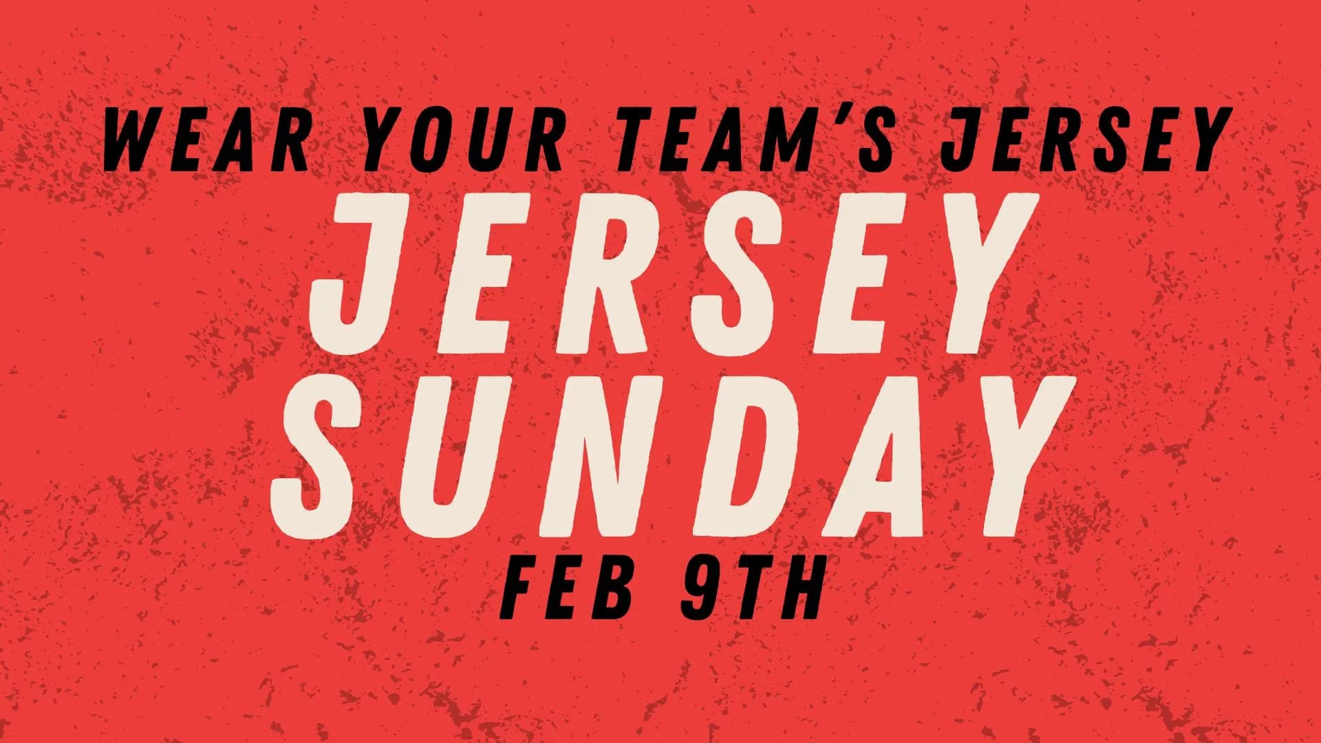 A promotional graphic for Local Vineyard's Jersey Sunday event.