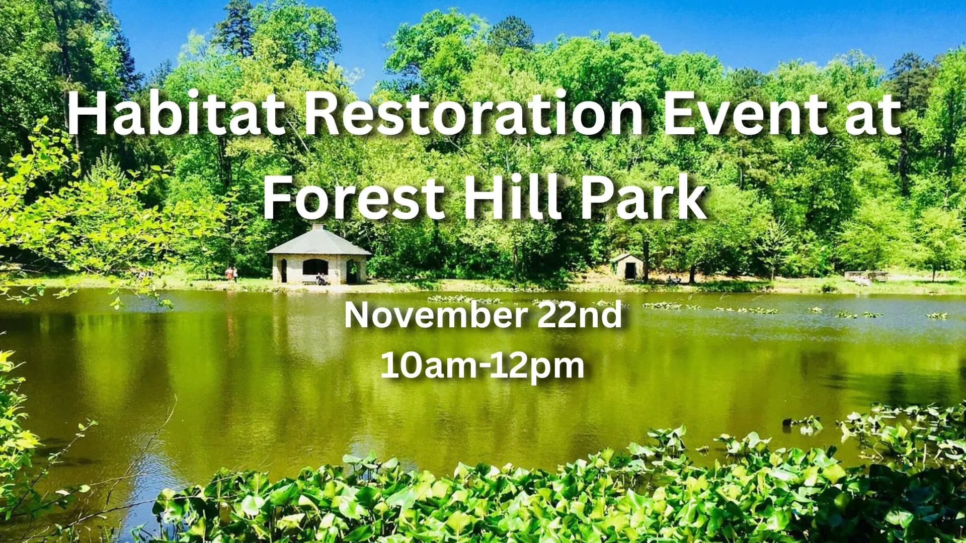 Habitat Restoration Serve Event at Forest Hill Park