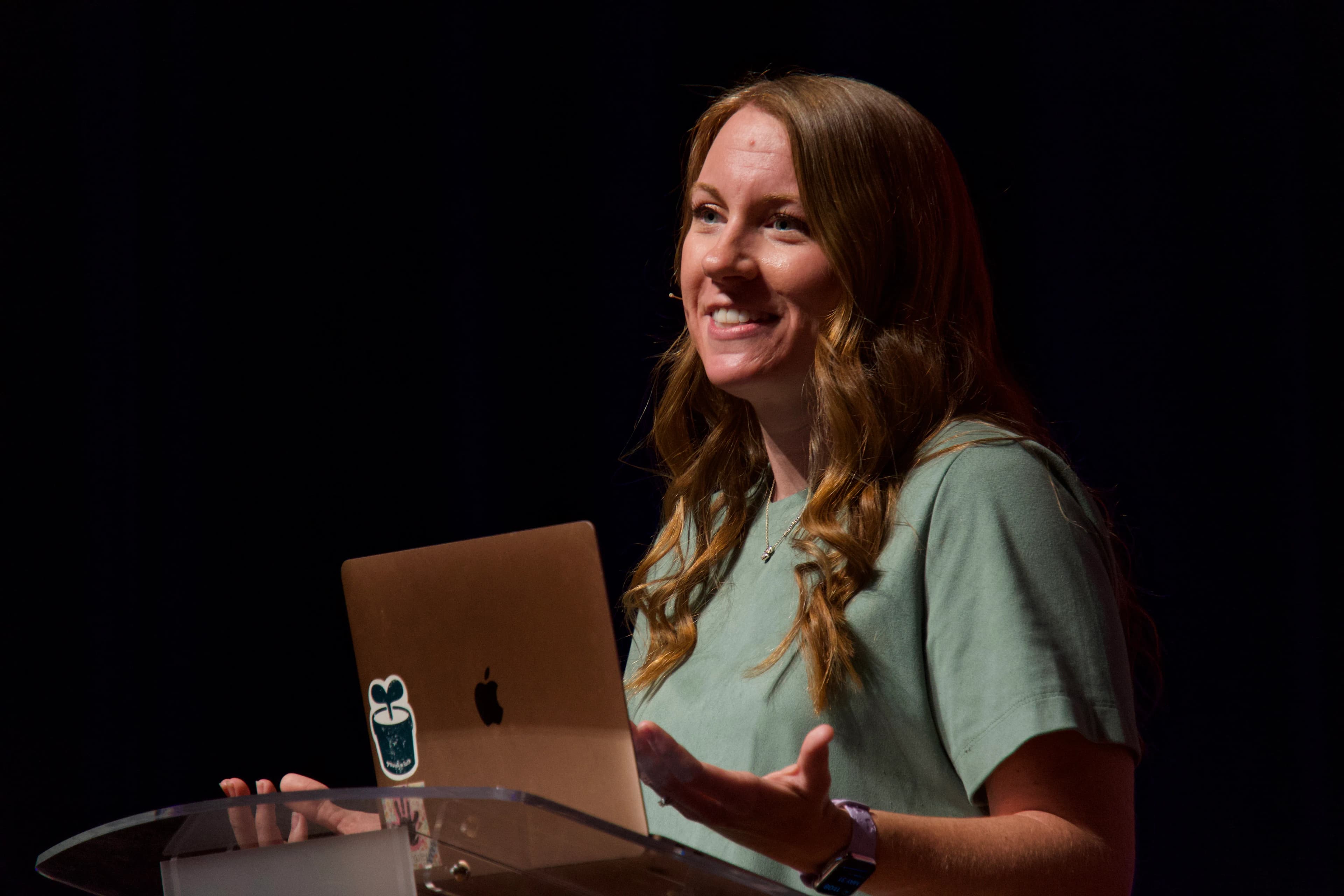 Erin speaking