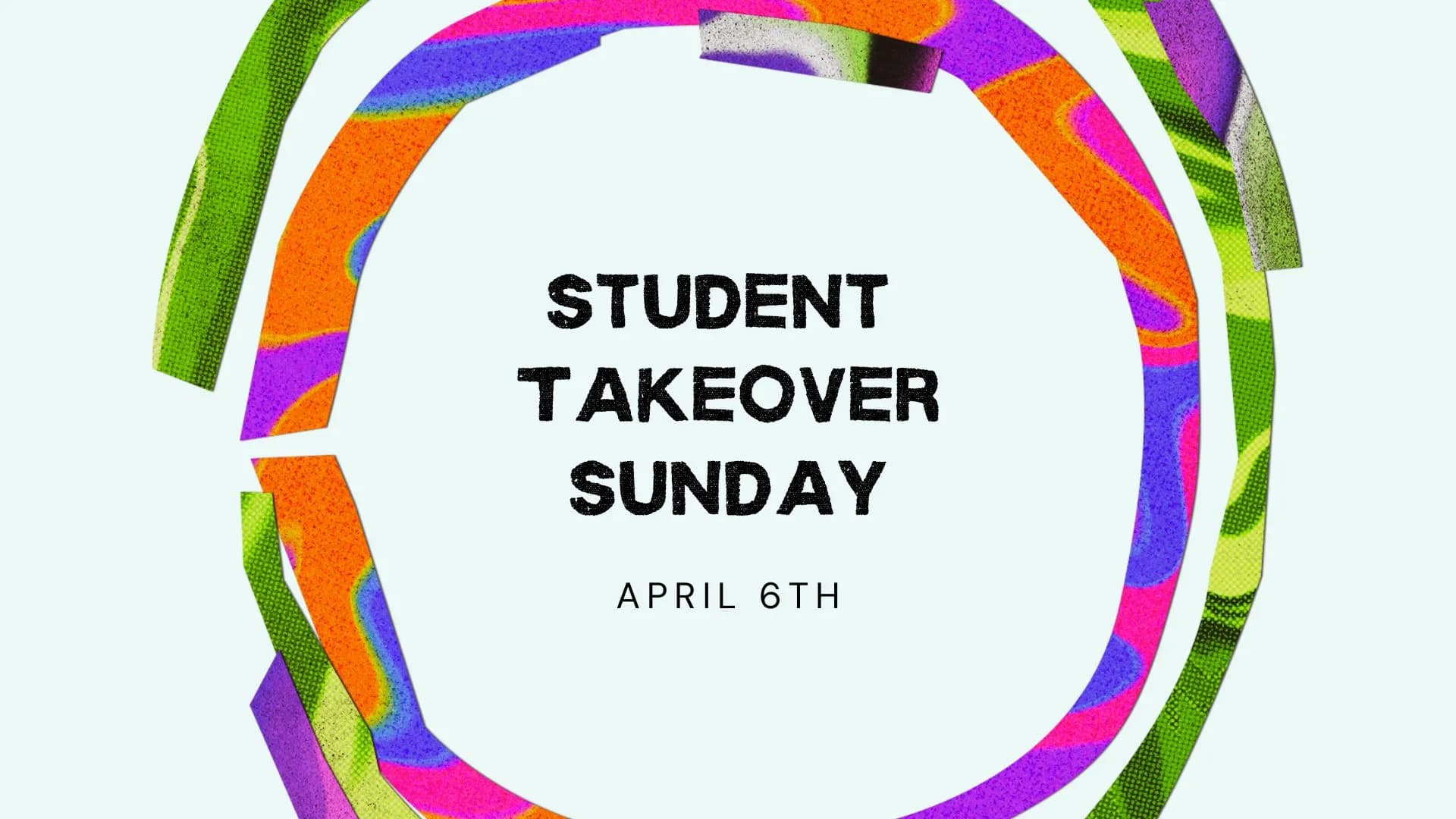 A graphic promoting the student takeover at LVC on April 6th.