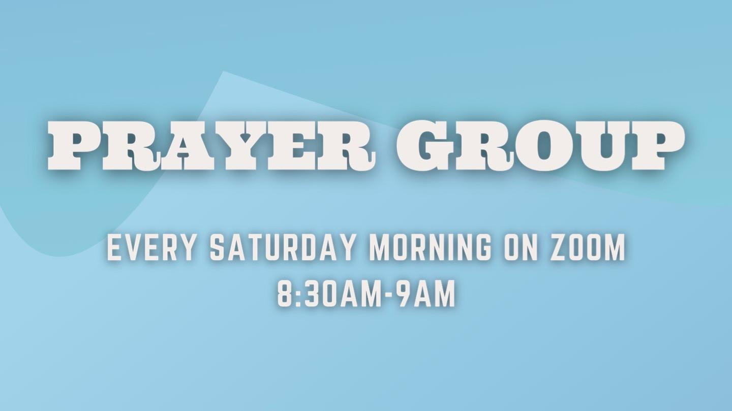 An image with the information for Prayer Group
