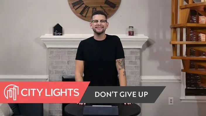 Cover image of the Don't Give Up message.