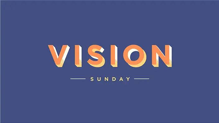 Vision Sunday written on a purple background. Used as the cover slide for the Vision Sunday 2022 message.