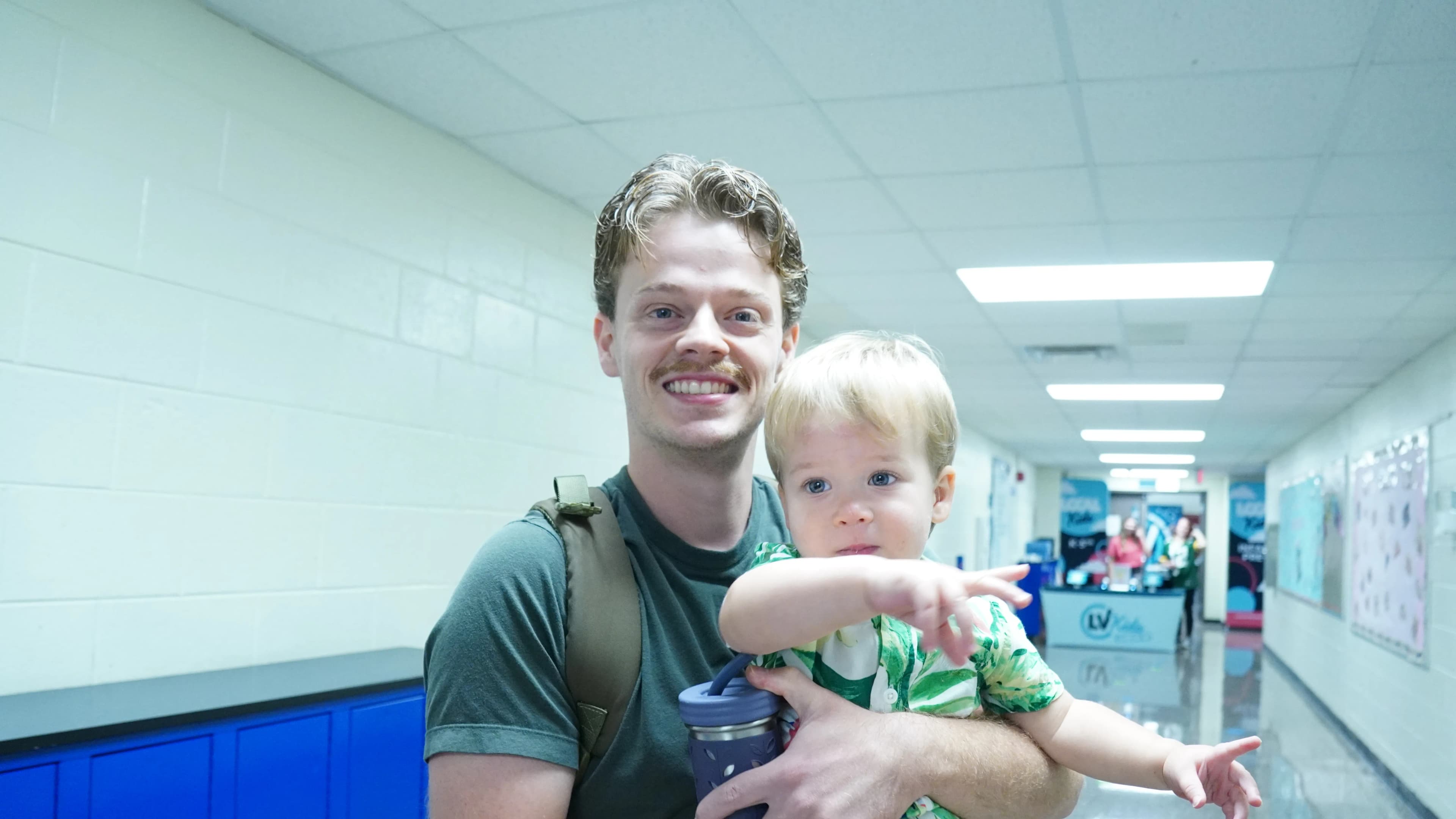 Man and toddler