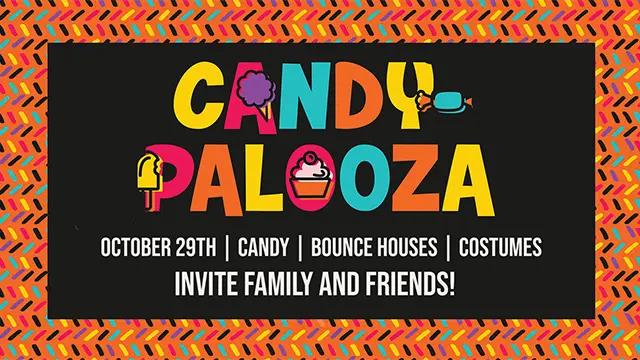 A fun, fall looking slide that has information about the Local's candypalooza.