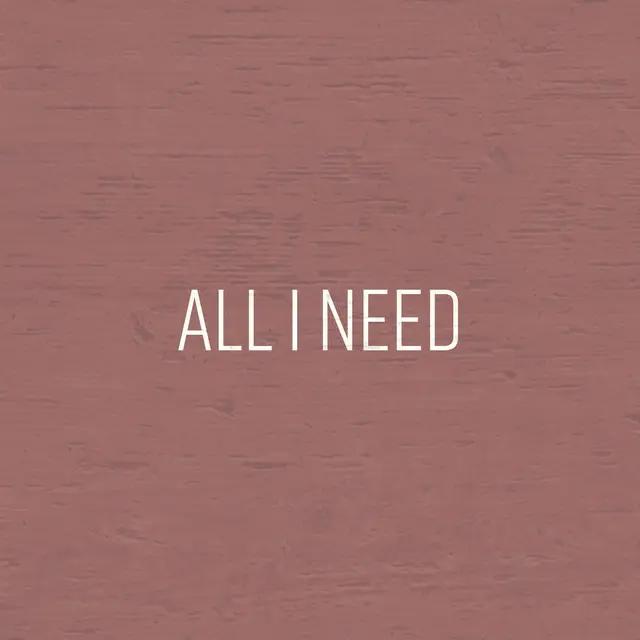 Pink background with "All I Need" written on it.