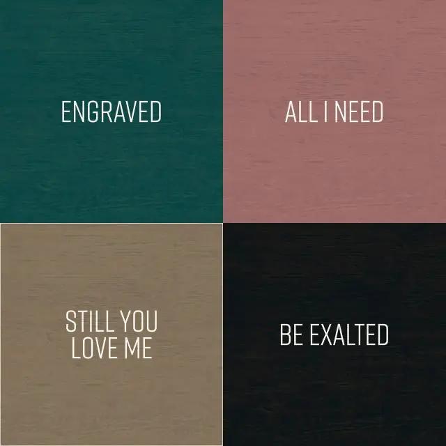 A collage of the 4 most recent songs released by Nick Vogel for The Local Vineyard Church.